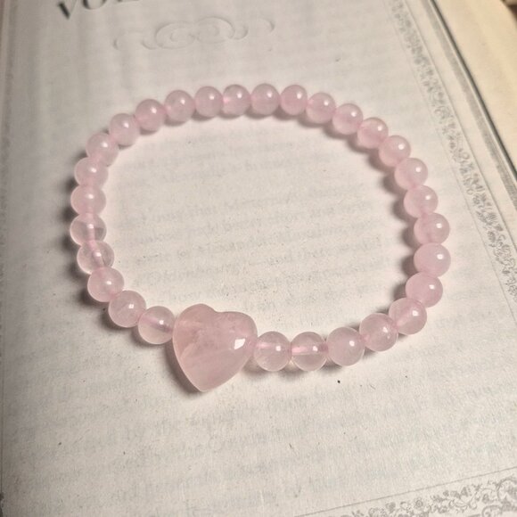 Gemstone with Heart Bead Bracelet - Picture 9 of 14